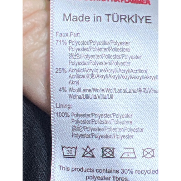 Damson Madder Granny Square Quarter Zip Fleece Pullover 8 Folkloric Artsy Afghan - Picture 6 of 10